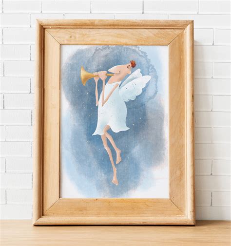 Illustration of a Singing Angel - Etsy