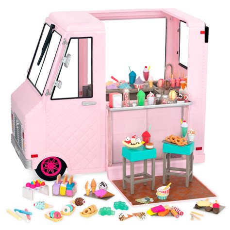 BD37363_Sweet_Stop_Ice_Cream_Truck_Pink-all-components Ice Cream Waffle Cone, Ice Cream Scooper ...