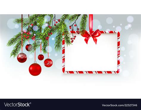 Nature christmas tree banner Royalty Free Vector Image