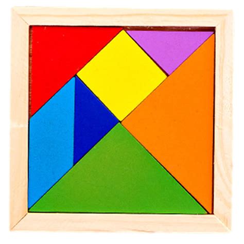 Tangram Puzzle | 7 Pieces Classic Wooden Tangram Puzzles Game Toys | Colorful Educational Gift ...