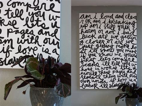 Giant Wall Canvas | Lyrics on canvas, Song lyrics art, Diy wall art