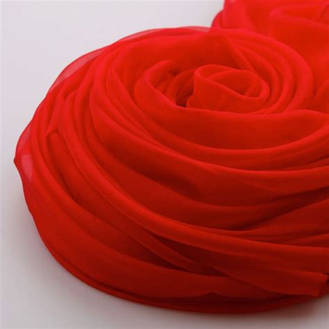 Red Silk Scarf True Red Silk Scarf Bright Red Silk Chiffon Scarf AS S-19 - Etsy