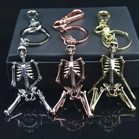 Gwwfs Skull Skeleton Pendant Key Chain Men Women Skull Bag Charm Key Ring Car Keychain Keyrings ...