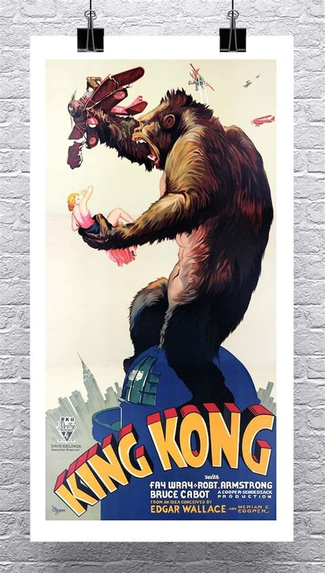 King Kong 1933 Vintage Movie Poster Fine Art Giclee Print on - Etsy ...