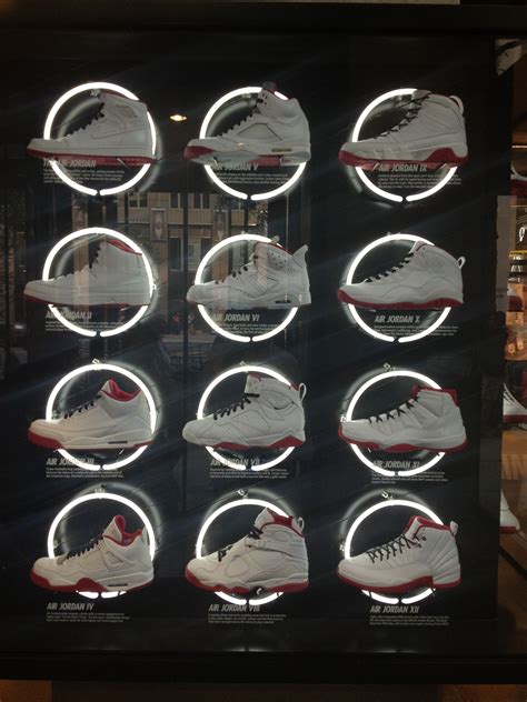 Air Jordan display at the Nike Store, Chicago | Nike store, Air jordans, Jordans