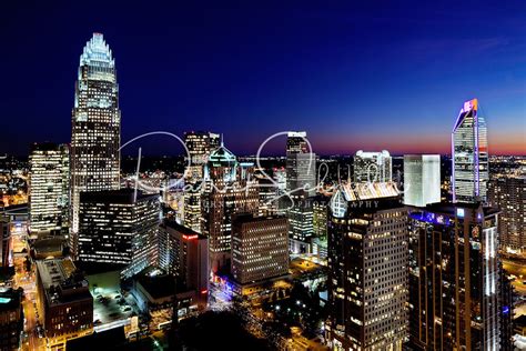 Close-in photo of Charlotte NC skyline at sunset | Patrick Schneider ...