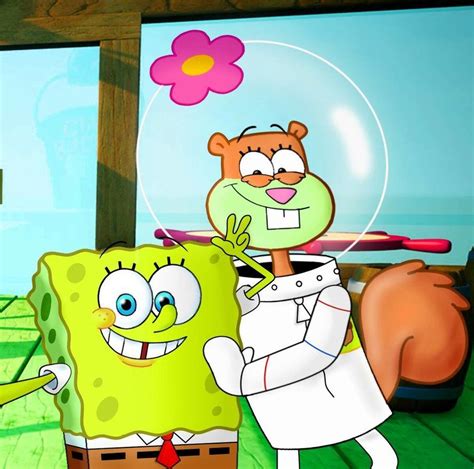 SpongeBob and Sandy (SpongeBob SquarePants) (c) 1999 United Plankton ...