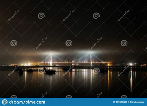 Amazing Zooming Out Aerial View of the Russky Bridge Stock Image ...