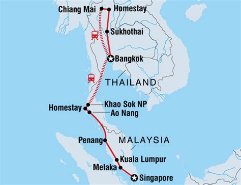 Map Of Thailand And Malaysia - Cities And Towns Map