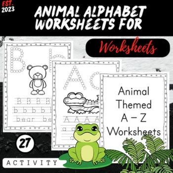 Animal Alphabet Worksheets for Preschoolers: Fun ABC Learning with Zoo ...