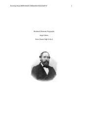 Bernhard Riemann biograpghy - Running Head:BERNHARD RIEMANN BIOGRAPHY Bernhard Riemann Biography ...