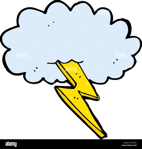 cartoon lightning bolt and cloud Stock Vector Image & Art - Alamy