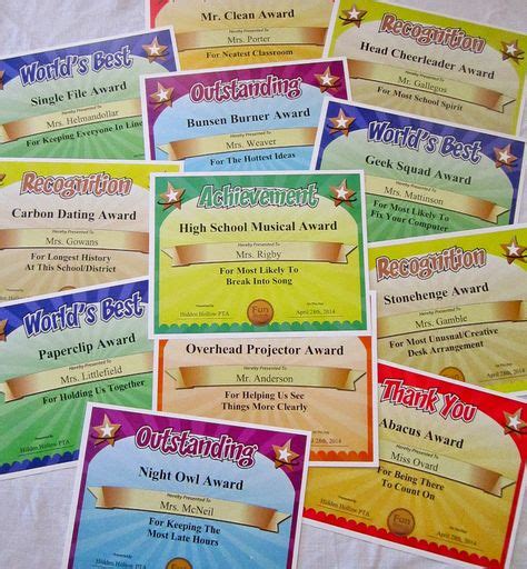 19 Funny Teacher Awards ideas | funny teacher awards, teacher awards, funny certificates