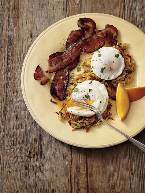 Garden Hash Browns with Poached Eggs and Bacon - Williams-Sonoma Taste