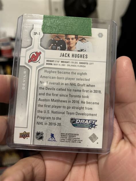 Jack Hughes Draft Day card : r/hockeycards