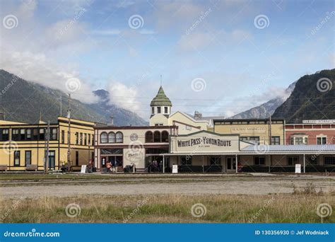 Station of the Historic White Pass Train of the Gold Rush in Skagway Alaska Editorial Image ...