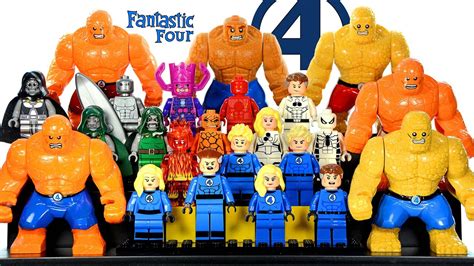 Fantastic Four Marvel Superheroes LEGO KnockOff Minifigure Collection ...