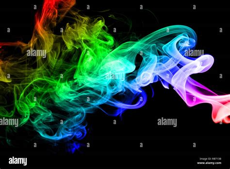 Abstract rainbow smoke background Stock Photo - Alamy