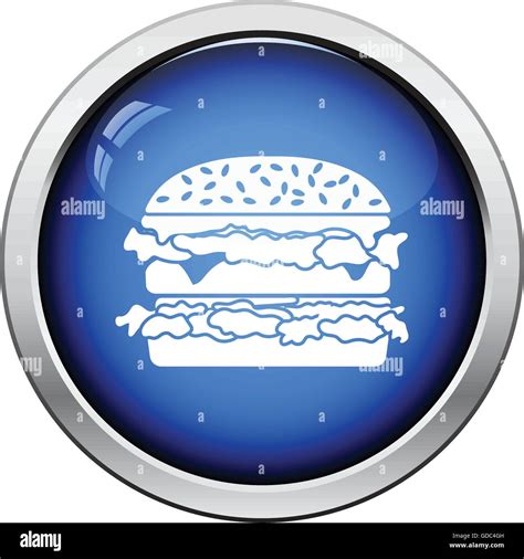 Hamburger icon. Glossy button design. Vector illustration Stock Vector ...