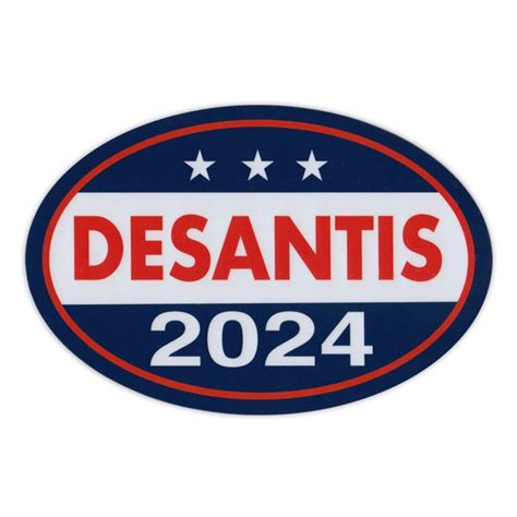 Oval Political Campaign Magnet, Ron DeSantis 2024, United States ...