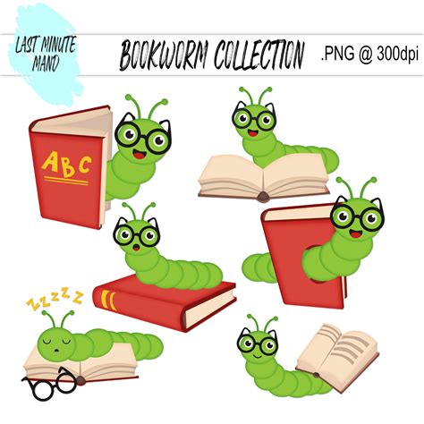 Cute Bookworm Clipart Free