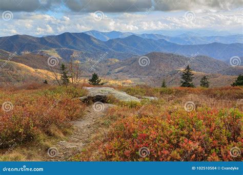 Roan Mountain NC Autumn Appalachian Trail Hike Stock Photo - Image of ...