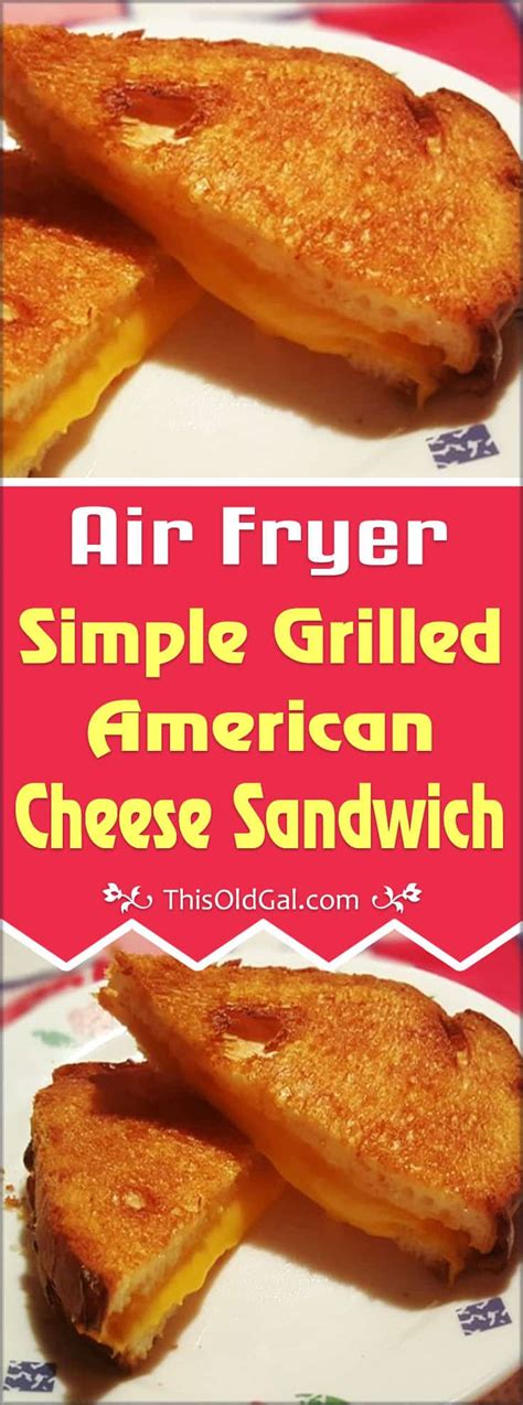 Air Fryer Simple Grilled American Cheese Sandwich | This Old Gal