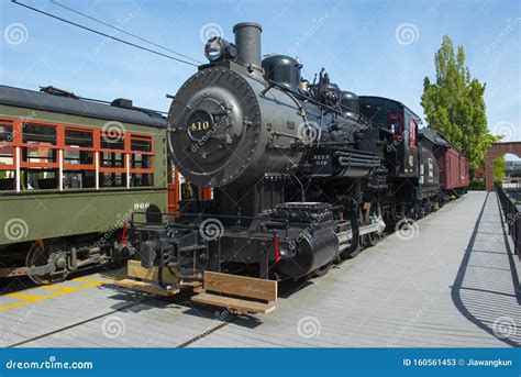 Steam Locomotive Boston & Maine in Lowell, MA, USA Editorial Stock ...