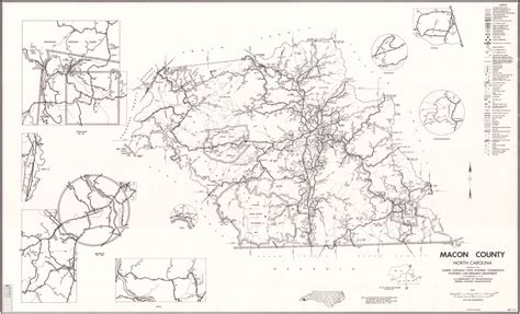 1972 Road Map of Macon County, North Carolina