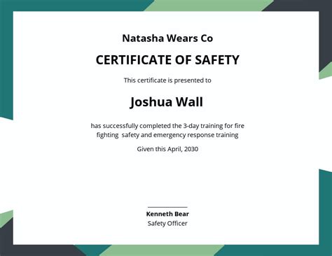 19+ FREE Safety Certificate Templates [Customize & Download] | Template.net