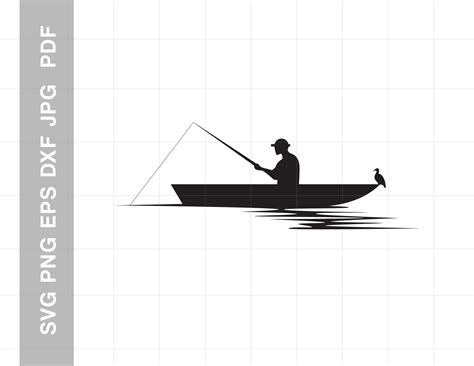 Fisherman SVG Fisherman Silhouette Fisherman Clip Art Fish svg | Etsy