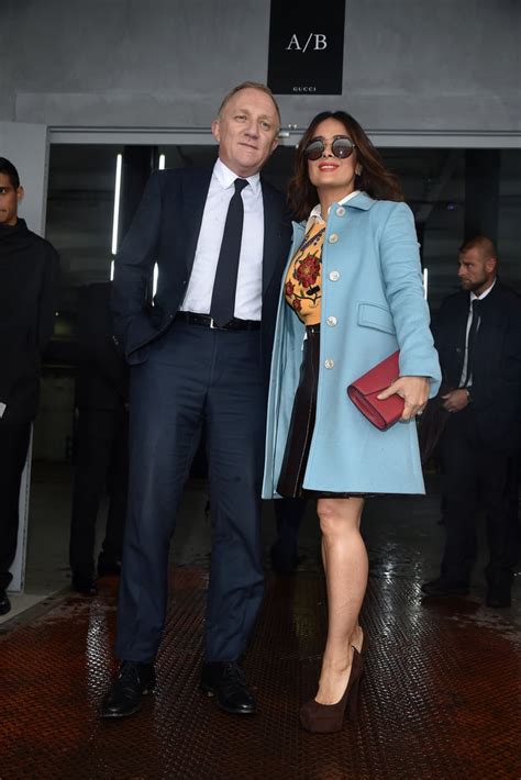 Salma Hayek and Her Husband at Milan Fashion Week | POPSUGAR Latina