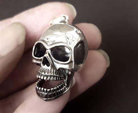 Mens Skull Necklace, Solid Sterling Silver Skull Necklace For Men – SilverfireUK