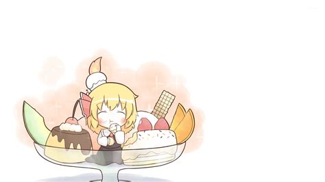 Little blonde girl eating ice cream wallpaper - Anime wallpapers - #47444