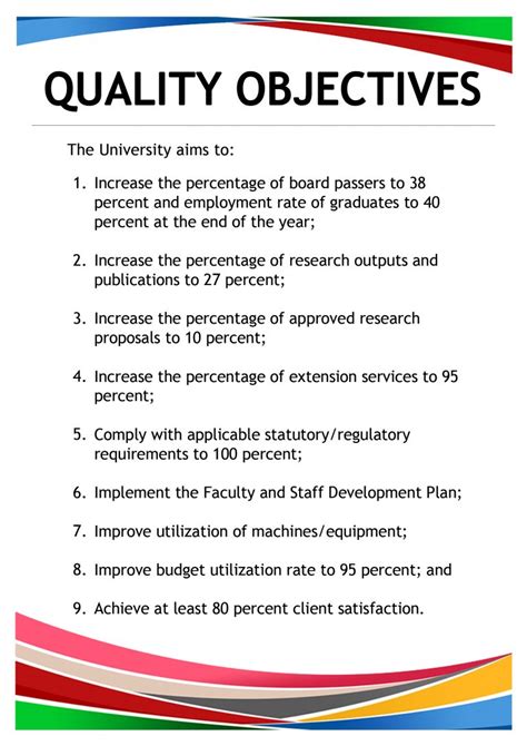 Quality Objectives | Don Mariano Marcos Memorial State University