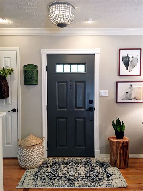 Black interior front door! | Painting interior doors black, Painted interior doors, Interior ...