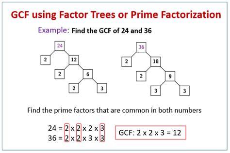 Find Greatest Common Factor (examples, solutions, videos, worksheets, activities)