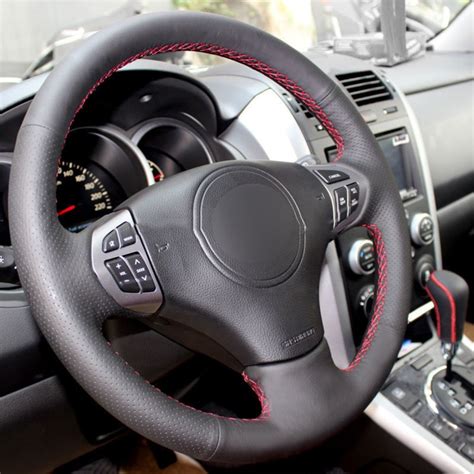 Loncky Auto Custom Fit OEM Black Genuine Leather Steering Wheel Covers for Suzuki Grand Vitara ...