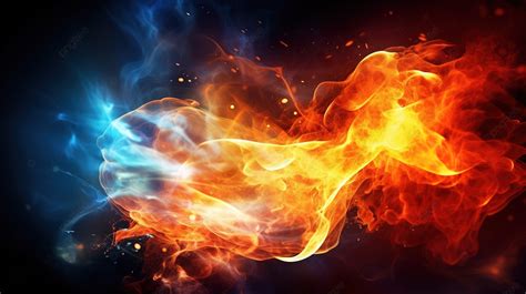 Various Blue And Orange Fire Pictures Hd Wallpapers Background, Heat ...