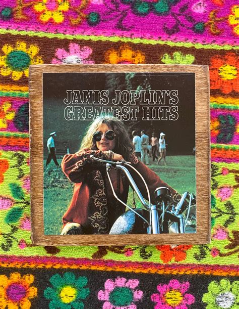 Janis Joplin's Greatest Hits Album Cover Wooden Magnet Rock N' Roll ...