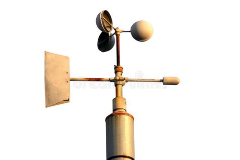 Anemometer Isolated. An isolated view of an anemometer, a ...