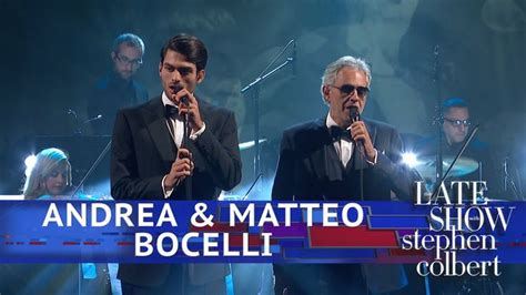 Andrea & Matteo Bocelli Perform 'Fall On Me' | Cant help falling in love, Songs, Music songs