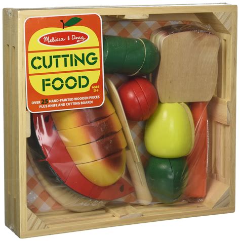 Melissa Doug Cutting Food - Play Food Set With 25+ Hand-Painted Wooden Pieces, | eBay