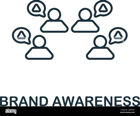 Brand Awareness icon. Line simple icon for templates, web design and infographics Stock Vector ...