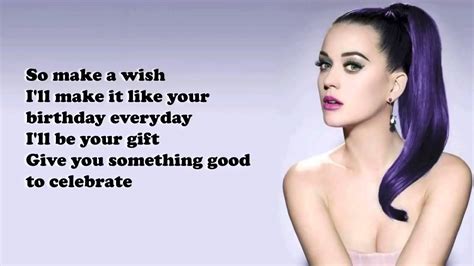 Katy Perry Birthday Lyrics On Screen - YouTube