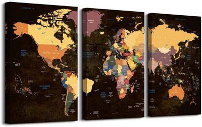 The Best World Map Posters In 2021 - Vivid Maps Cool World Map, World Map Wall Art, Interior ...