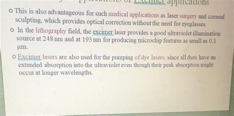 Solved What is the applications of argon ion laser? ? The | Chegg.com