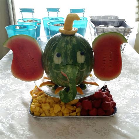 Watermelon Elephant Fruit Platter