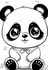 Pandas Coloring Pages sketch template