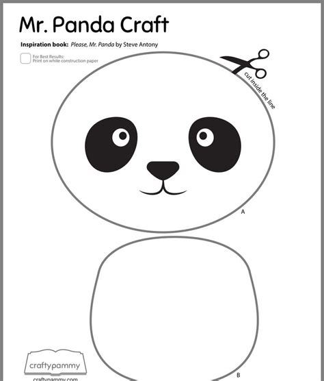 Panda Template Printable